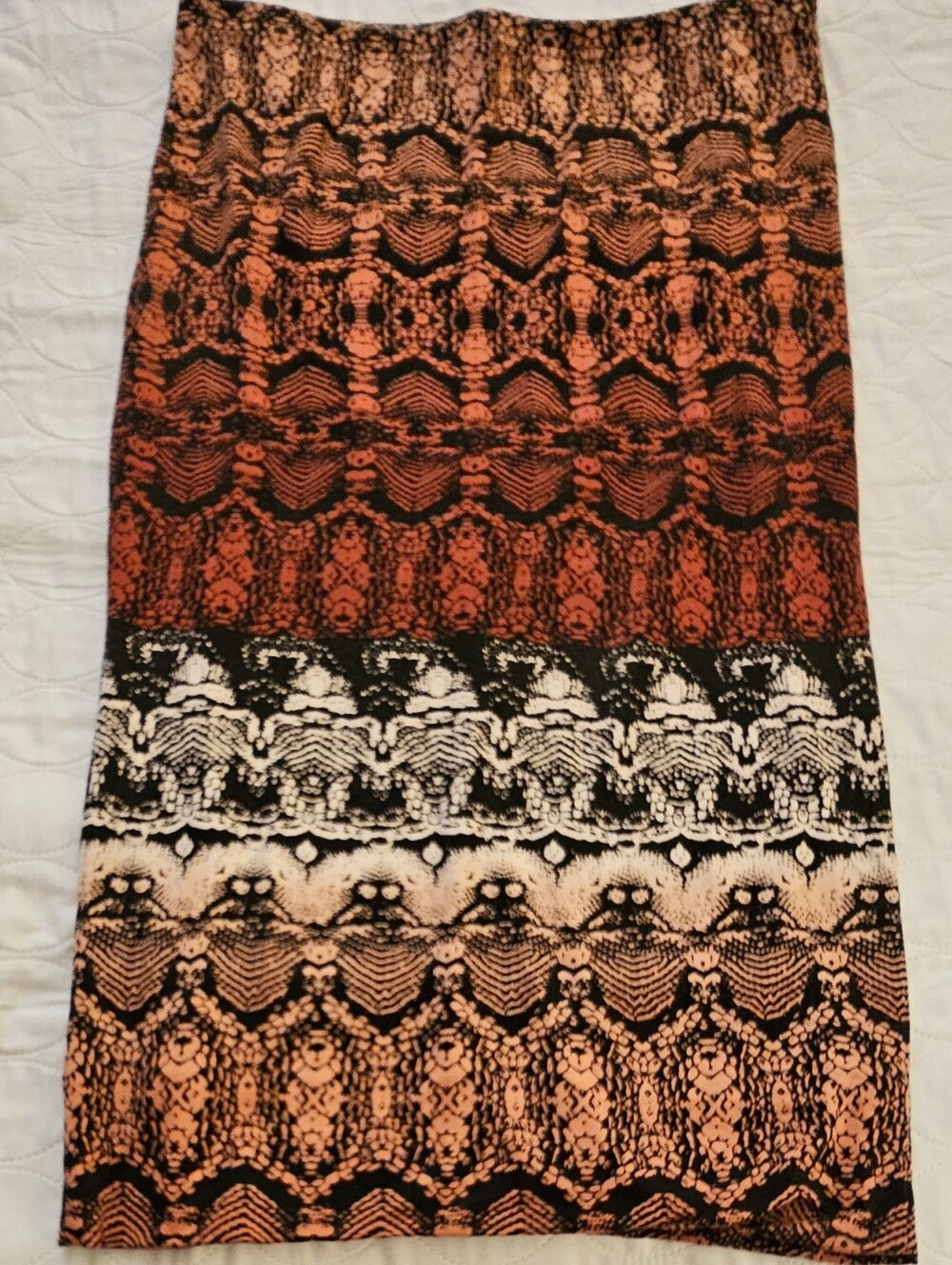 i jeans by Buffalo Black and Coral Patterned Maxi Skirt
